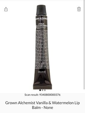 Grown Alchemist Vanilla & Watermelon Lip Balm — Black